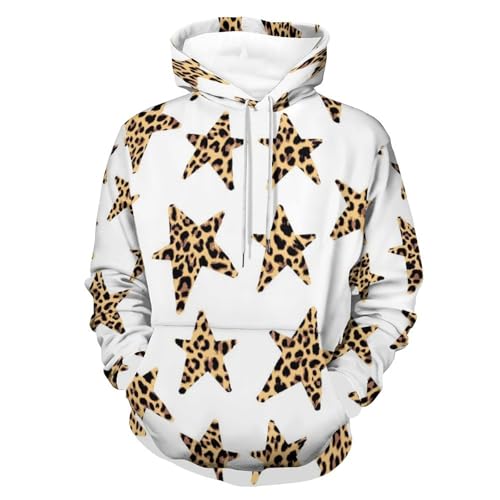 Sweatshirt à capuche manche longue léopard sweat unisexe pull homme femme taille S