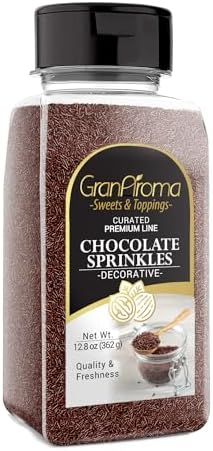 GranAroma Chocolate Sprinkles, Decorative, Cakes & Cupcakes (12.8 Ounce)