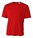 A4 Men's Cooling Performance Crew Short Sleeve, Scarlet, 4X-Large