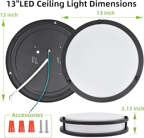 Image of hykolity 13 inch Flush Mount LED Ceiling Light Fixture,5CCT