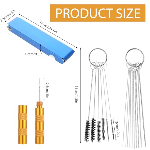 Image of Carburetor Cleaner, 13 Clean Wires, 10 Clean Needles, 5 Nylon Brushes and 1 Sharp Pick, Small Engine Carburetor Cleaning Kit for Spray, Motorcycles, Welder, Lawn Equipment