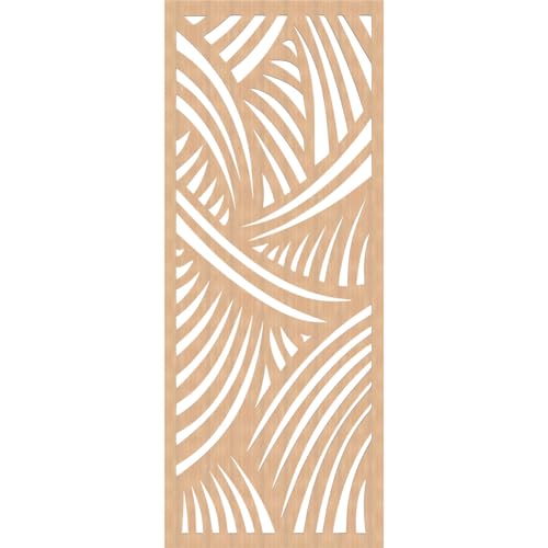 Image of 29 3 /8 inchW x 74 3 /8 inchH x 3 /8 inchT Chester Decorative Fretwork Wood Wall Panels, Hickory