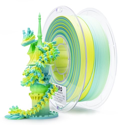 Image of ZIRO 3D Printer Filament, Fast Color Change Filament 1.75mm, Color Gradient Material, Rainbow PLA Filaments, Dimensional Accuracy + /- 0.03mm, 1KG Spool, Meadow Mirage(Matte)