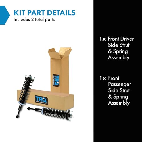 Image of TRQ Front Driver and Passenger Side Strut and Spring Assembly Set | TRQ Front Driver and Passenger Side Strut and Spring Assembly Set