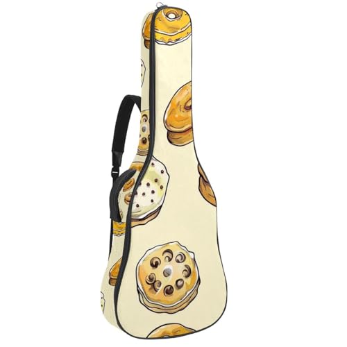 Housse de guitare acoustique Donuts colorés pour transporter votre instrument en répétition