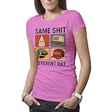 tee shirt rose Vintage Same Shit Different Hat T-Shirt Femme