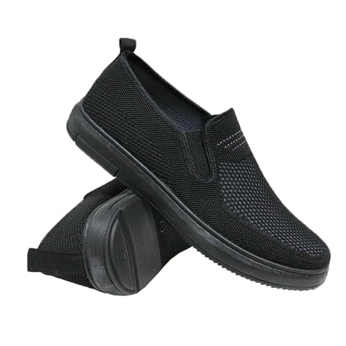 Mens Comfort Fitness Trainers Slip On Memory Foam Shoes Sizes UK 7 8 9 10 11 12 Black-Darwin 8