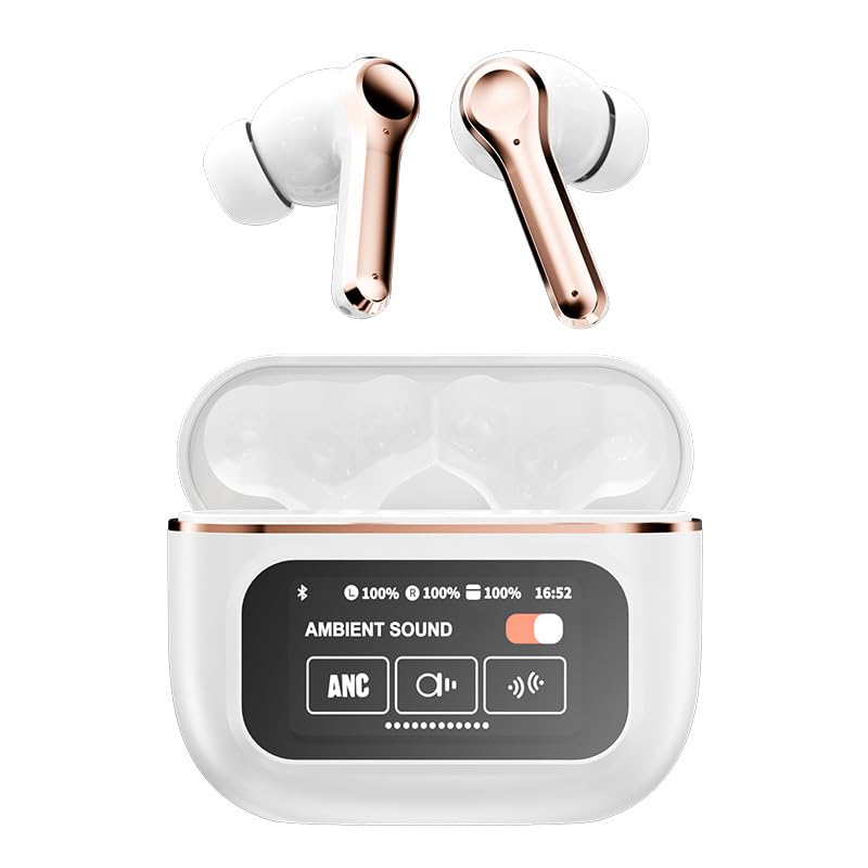 Wireless Earbuds Sports in-Ear Bluetooth 5 4 Headphones with Touchscreen ANC ENC Dual Noise Cancellation HiFi Sound Quality