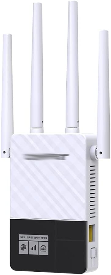 Band 1200Mbps Amplifer Internet Signal Booster Repeater 2.4GHz 5GHz Range Extender Antenna