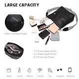 Myhozee Umhängetasche Damen Mittelgroß Handtasche - Klein Crossbody Bag PU Leder mit 2 Gurt, Schultertasche Tasche Damenhandtasche Uni mit Breitem Gurt für Frauen Damen