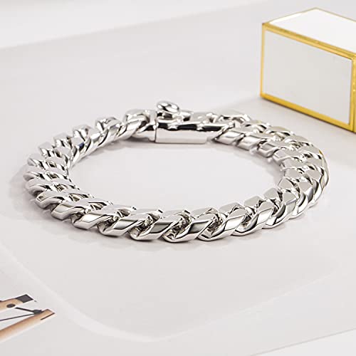 Pulsera de plata esterlina 925 estilo Miami Cuban Link 12MM 8.5 in miniatura 3