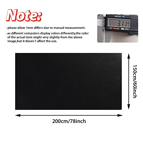 Motuka 79" L X 60" W Black Suede Headliner Fabric With Foam Backing Material - Automotive/Home Micro-Suede Headliner Fabric For Car Replacement/Repair/Diy #TOP1