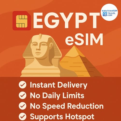 eSIM Égypte 5G 20 Go pour internet mobile haute vitesse pendant 30 jours