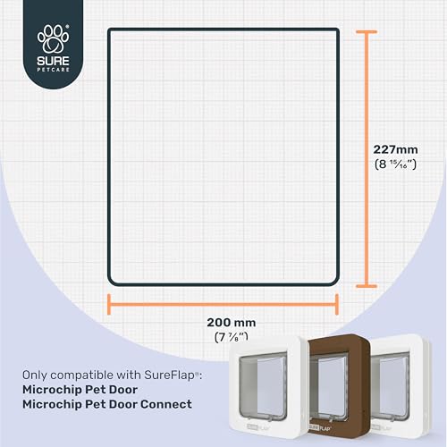 Sure Petcare Schachtverlängerung, kompatibel mit der SureFlap Mikrochip-Haustierklappe und der SureFlap Mikrochip-Haustierklappe Connect, Zubehör für die Wandmontage, weiß