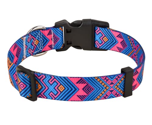 Mihqy Dog Collar with Bohemia Floral Tribal Geometric Patterns - Image 2