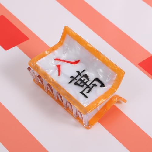 Pinza para cabello estilo Mahjong de 2.7 pulgadas miniatura 6