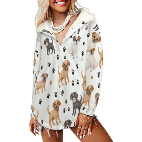 Sweat à capuche animaux mignons pour femme veste polaire d'hiver