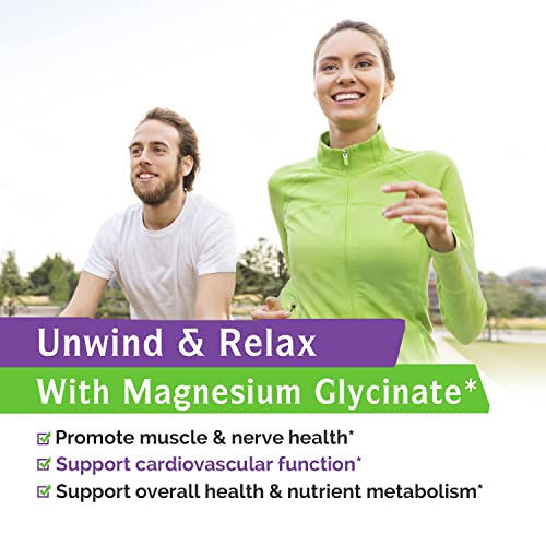 Magnesium Glycinate 500Mg Per Caps, 120 Veggie Caps, Chelated For Maximum Absorption, Non-Gmo, No Gluten Dairy & Soy, Supports Muscle, Joint, And Heart Health #TOP3