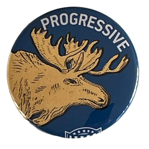 Theodore Roosevelt Progressive Bull Moose Presidential Campaign Button Large 2.25