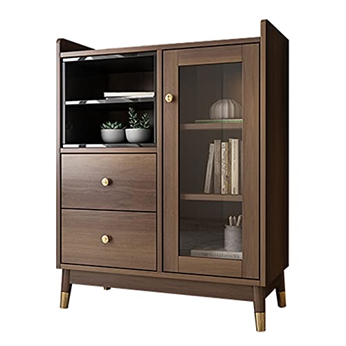 QINJIE Aparador Tipo Buffet de Almacenamiento, Mesa de Consola de Madera Maciza, Mesa de sofá, fácil de Montar, Amplio Espacio de Almacenamiento para Sala de Estar, dormitorios y Pasillo