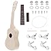 KEPOHK Ukulele 21 Zoll DIY Kit Basswood Sopran Hawaii Gitarre Handarbeit Malerei mit Palisander Griffbrett und alle geschlossenen Maschinenkopf