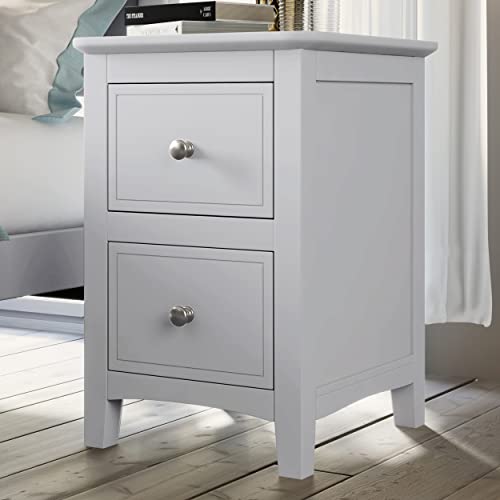 image for Merax 5-Piece Bedroom Furniture Set, White Solid Wood Bedroom Set with