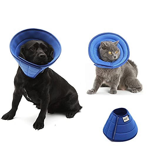ARBOZEW Dog Soft Collar, Breathable Recovery Cone for After Surgery, Adjustable Elizabethan Collar for Kitten, Cats, Small and Medium Dog Prevent Bite, Scratch