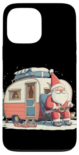 �T���^�ƈꏏ�ɂ��j���̃N���X�}�X���b�N�̂��킢���L�����v��蕨 �X�}�z�P�[�X iPhone 13 Pro Max �p