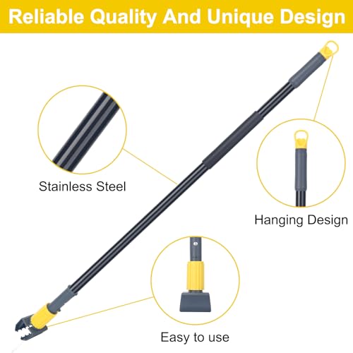KeFanta Metal Mop Handle Commercial Heavy Duty,58" Industrial Mop Stick with Jaw Clamp,Wet Gripper Mops Head Replacement Holder for Floor Cleaning by KeFanta - Image 6