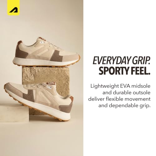 Image of Boldfit Ryder Sneakers for Man Premium PU Upper, Breathable Lightweight Mens Casual Shoes Anti-Slip TPR Sole Walking, Office, Gym Shoes & Everyday Wear Footwear