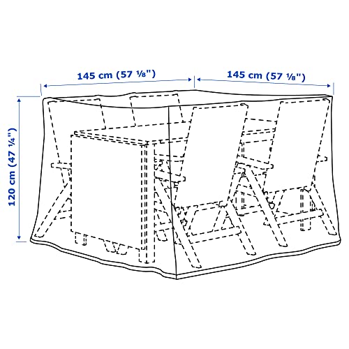 Housse pour table de jardin carrée ProTuning Tosterö imperméable noire 145x145