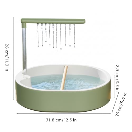 Ducha para pájaros y baño para loros verde grisáceo con bomba de agua silenciosa 5