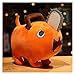 NINGLIU Plüschtiere Anime-Kettensäge ausgestopfte süße Puppe Kissen Spielzeug Cosplay Kleidung Kinder Plüschspielzeug Geschenk Kinder (Color : Orange, Height : 10cm)