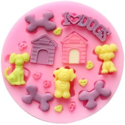 mini Dogs Fondant Mold Silicone mold DIY gumpaste flowers Cake Decorating Molds