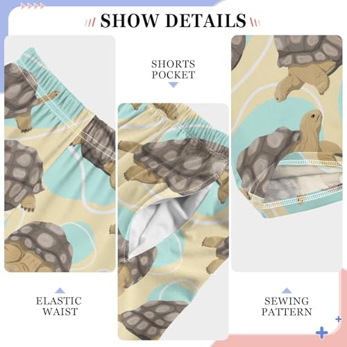 Boys' Pants Aldabra Giant Tortoise Turtles Long Bottoms Jogger Pants Elastic Waist Trousers with Pockets S-XL4
