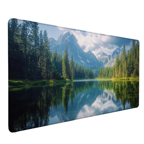 Tapis souris vert ForêT 100x50cm une idée cadeau femme élégante pour décorer son bureau
