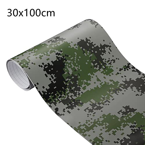 Uposao Auto-Camouflage-Vinyl-Sticker, Fahrzeugschutzfolie, PVC-Aufkleber für Auto, Fahrrad, Motorrad, Boot, Laptop, 30 x 100 cm