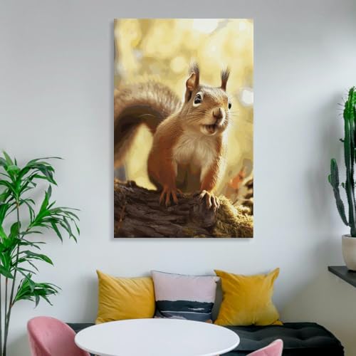 Impression sur toile écureuil netteté haute définition - 6