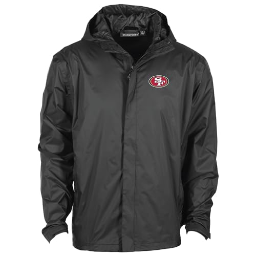 Image of Dunbrooke Men's NFL Tropic Waterproof Packable Full-Zip Hoodie Jacket