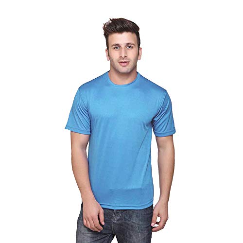 Image of TQH Men Dri Fit Polyester Half Sleeve Round Neck Multicolor t Shirts - Combo Set of 2