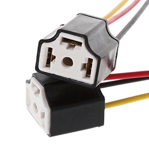 Hergon H4 9003 de voiture Truck femelle en céramique ampoule de phare, extension lumière Socket adaptateur 12 V