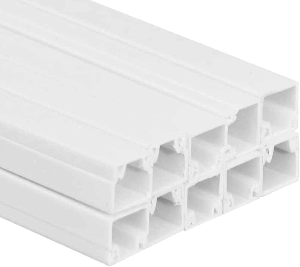 vidaXL Cable Trunking, Cable Management, Cord Hider Wall Cable Raceway Wire Cover, Cable Concealer for Home Office, Cable Protector, PVC