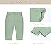 Juivesia Baby Boy Clothes Suits Infant Gentleman Wedding Outfit Formal Dress Shirt Vest Bowtie Pants 4Pcs Baby Suit Sets (Light Green, 18-24 Months)