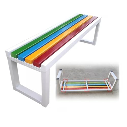 Banc de Jardin Beige 120cm | Sièges d'Arrière-Cour Robustes et Résistant pour Patio