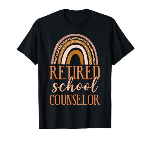 School Counselor Retired Rainbow Retired School Counselor T-Shirt