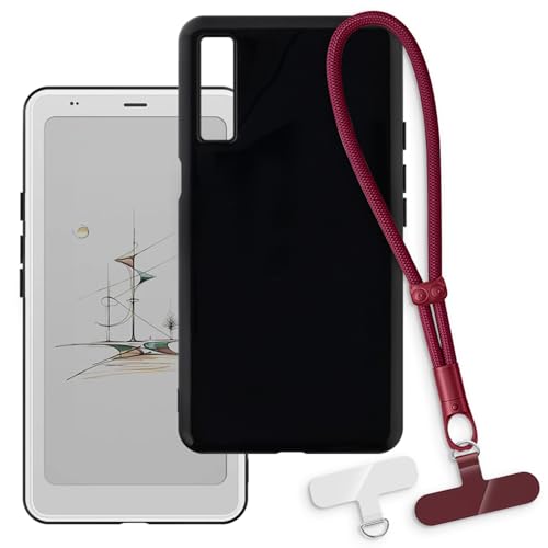 OAGELIM 2-in-1�ی�P�[�X�ƃ��X�g�X�g���b�v Boox Palma 2 Pro �Ƃ̌݊������� ���O���\�ȃ��j���[�h�t���d�b�J�o�[�A����~�ߕ����h�~�O���b�v�n���h�� (�u���b�N + ���b�h)