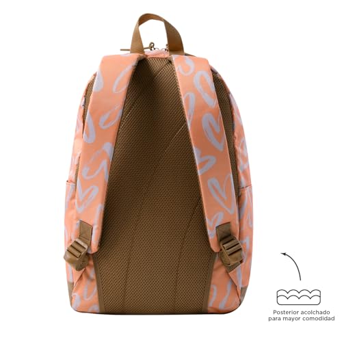 TOTTO MA04IND573-2416F-3O3, Plecak Unisex dla dzieci, Pomarańczowy, duży, Pomarańczowy, L