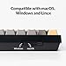 Keychron C2 Pro Wired Custom Mechanical Keyboard Full Size Layout QMK/VIA Programmable Macro White Backlit with Linear Red Switch OEM Profile Double-Shot PBT Keycaps for Mac Windows Linux