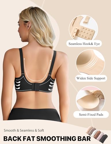 Image of Avidlove Wireless Bras for Women Comfort Seamless Bra Smooth Bralette Everyday Sleep Jelly Bras Regular and Plus
