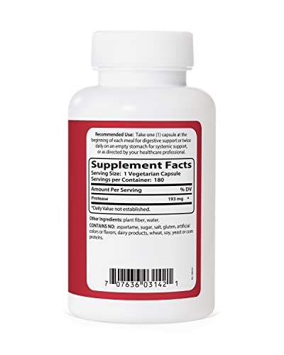 Ness Enzymes N41690 N4180 Protease #4 180 Vegcaps thumb #1